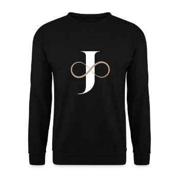 Infinite letter - Unisex Sweatshirt - black - Front - Alina (178cm) & Michal (187cm)