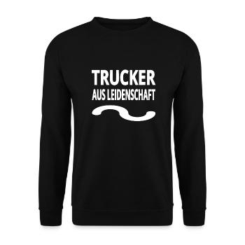 Trucker - Unisex Pullover - Schwarz - Vorne - Alina (178cm) & Michal (187cm)