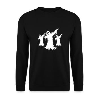 Dabbing effrayant Fantômes Fantômes Halloween - Sweat-shirt Unisexe - noir - Devant - Alina (178cm) & Michal (187cm)