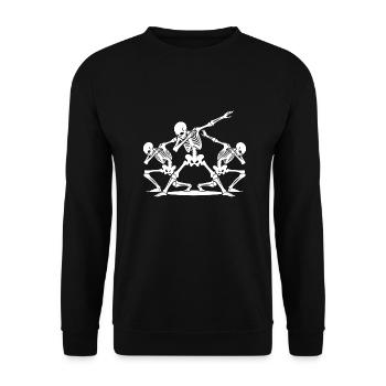Spooky Dabbing Squelettes d’Halloween - Sweat-shirt Unisexe - noir - Devant - Alina (178cm) & Michal (187cm)