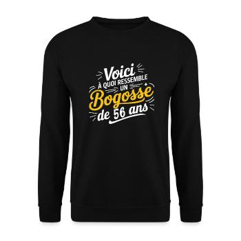 56-year-old bogosse - Unisex Sweatshirt - black - Front - Alina (178cm) & Michal (187cm)