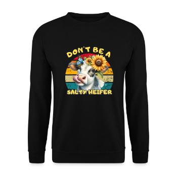 Cow Farmer Funny Farming Cows Animal Farm - Unisex Sweatshirt - black - Front - Alina (178cm) & Michal (187cm)