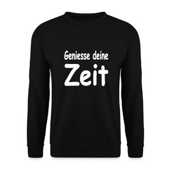 Zeit - Unisex Pullover - Schwarz - Vorne - Alina (178cm) & Michal (187cm)