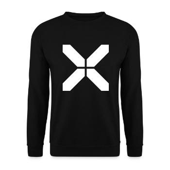 x geometric symbol - Unisex Sweatshirt - black - Front - Alina (178cm) & Michal (187cm)