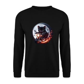 Soft Kitty Gifts - Unisex Sweatshirt - black - Front - Alina (178cm) & Michal (187cm)