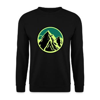 Mountains Mountains - Unisex Sweatshirt - black - Front - Alina (178cm) & Michal (187cm)