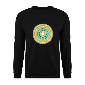 Mandala - Unisex Sweatshirt - black - Front - Alina (178cm) & Michal (187cm)