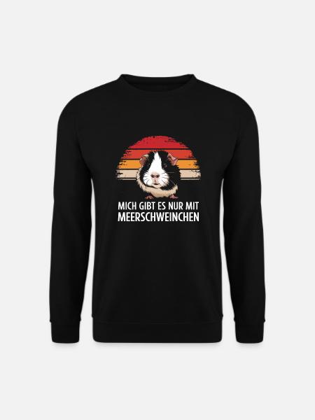 Meerschweinchen Kurzhaar Langhaar Crested Hunde - Unisex Pullover - Schwarz