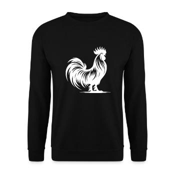 Elegant pedigree with large comb - Unisex Sweatshirt - black - Front - Alina (178cm) & Michal (187cm)