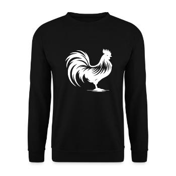 Chicken Farm Rooster Breed Rooster Tattoo Style - Unisex Sweatshirt - black - Front - Alina (178cm) & Michal (187cm)