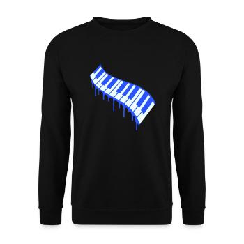 Graffiti Drop Piano Keys Instrument Music - Unisex Sweatshirt - black - Front - Alina (178cm) & Michal (187cm)