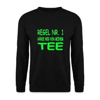 Tee - Unisex Pullover - Schwarz - Vorne - Alina (178cm) & Michal (187cm)