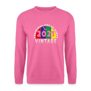 Vintage 2021 Retro - Bursdag - Unisex Sweatshirt - pink - Front