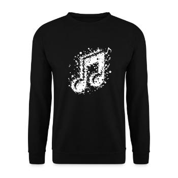Swinging Music Note Splash Tattoo - Unisex Sweatshirt - black - Front - Alina (178cm) & Michal (187cm)