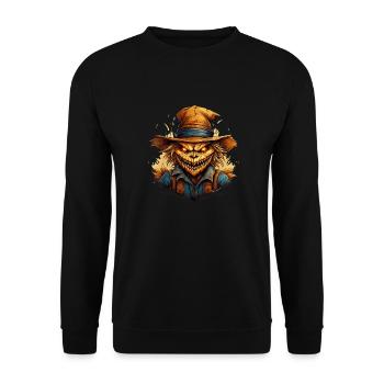 Wild angry scarecrow motivational sport - Unisex Sweatshirt - black - Front - Alina (178cm) & Michal (187cm)