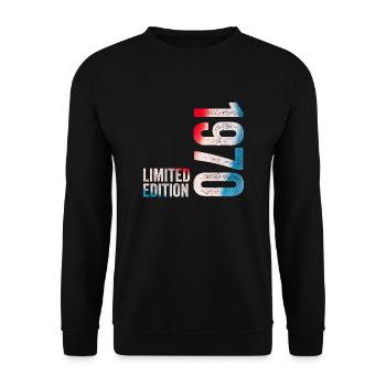 1970 Limited Edition 1970 Birthday Gift - Unisex Sweatshirt - black - Front - Alina (178cm) & Michal (187cm)