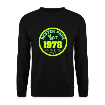 Père 1978 - Sweat-shirt Unisexe - noir - Devant - Alina (178cm) & Michal (187cm)