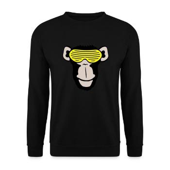 Funky Sonnenbrille Gorilla Cooler Party Affe Spaß - Unisex Pullover - Schwarz - Vorne - Alina (178cm) & Michal (187cm)