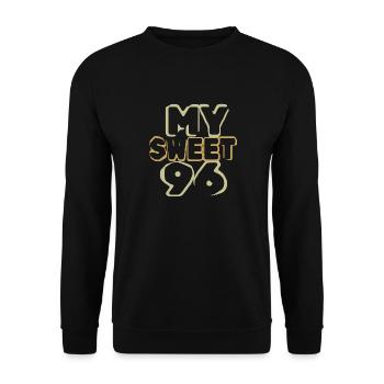 96 - Unisex Sweatshirt - black - Front - Alina (178cm) & Michal (187cm)