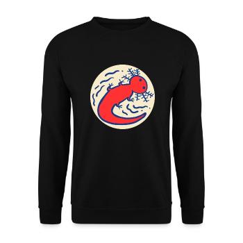 Logo Axolotl - Unisex Pullover - Schwarz - Vorne - Alina (178cm) & Michal (187cm)