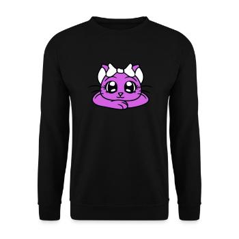 mignon fille chat jolie arc femme femme - Sweat-shirt Unisexe - noir - Devant - Alina (178cm) & Michal (187cm)