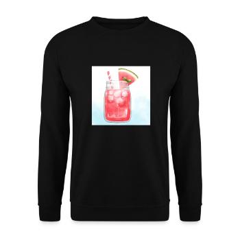 Refreshing Watermelon Cocktail Art - Unisex Sweatshirt - black - Front - Alina (178cm) & Michal (187cm)