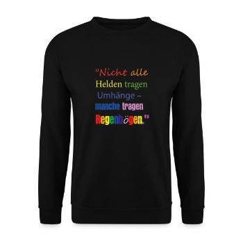 Cape arc-en-ciel - Sweat-shirt Unisexe - noir - Devant - Alina (178cm) & Michal (187cm)