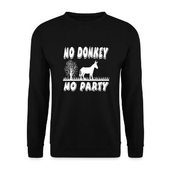 Âne - Sweat-shirt Unisexe - noir - Devant - Alina (178cm) & Michal (187cm)