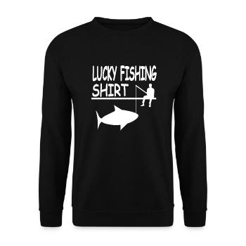 Angling - Unisex Sweatshirt - black - Front - Alina (178cm) & Michal (187cm)