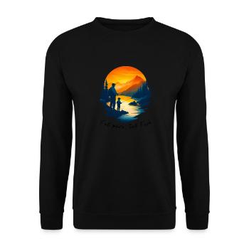 Pêcheur dans l'âme relax dans le style - Sweat-shirt Unisexe - noir - Devant - Alina (178cm) & Michal (187cm)