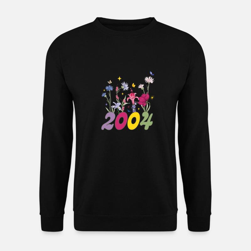 Geburtsjahr 2004 Wildblumen - Unisex Pullover - Schwarz