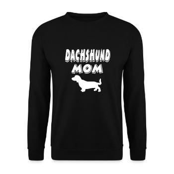 Dackel - Unisex Pullover - Schwarz - Vorne - Alina (178cm) & Michal (187cm)