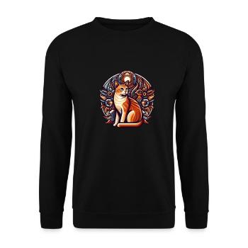 Domestic Cat Gifts - Unisex Sweatshirt - black - Front - Alina (178cm) & Michal (187cm)