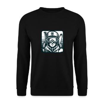 Ski Instructor Gifts - Unisex Sweatshirt - black - Front - Alina (178cm) & Michal (187cm)