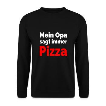 Pizza - Unisex Pullover - Schwarz - Vorne - Alina (178cm) & Michal (187cm)