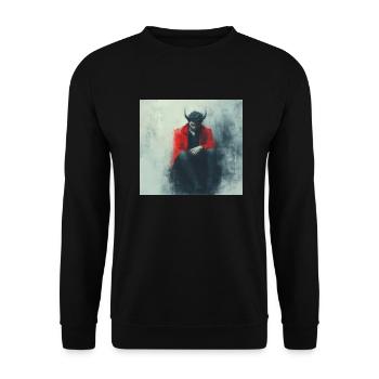 Devil - Unisex Sweatshirt - black - Front - Alina (178cm) & Michal (187cm)
