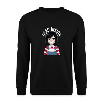 Dead inside Little Girl - Unisex Pullover - Schwarz - Vorne - Alina (178cm) & Michal (187cm)