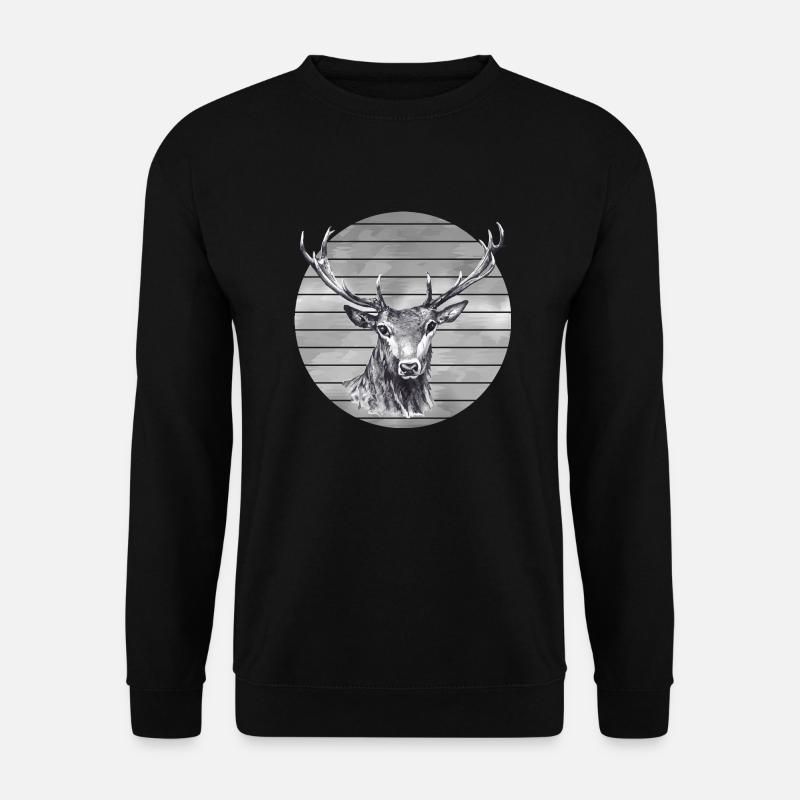 Hirsch - Unisex Pullover - Schwarz
