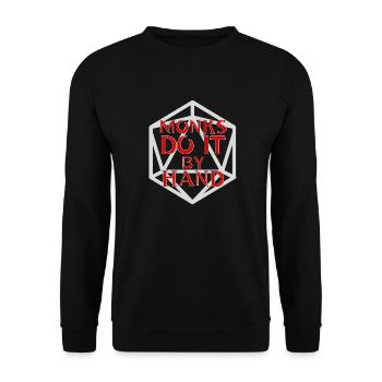 Monks Do It By Hand - Unisex Sweatshirt - black - Front - Alina (178cm) & Michal (187cm)