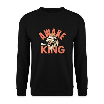 Awake the King - Unisex Sweatshirt - black - Front - Alina (178cm) & Michal (187cm)