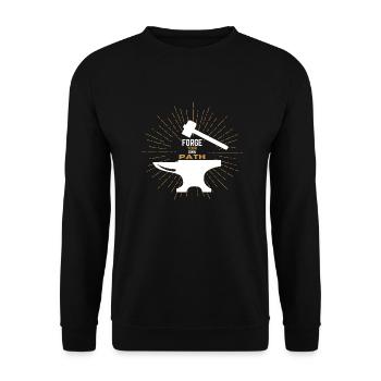 Gehe deinen eigenen Weg - Unisex Pullover - Schwarz - Vorne - Alina (178cm) & Michal (187cm)