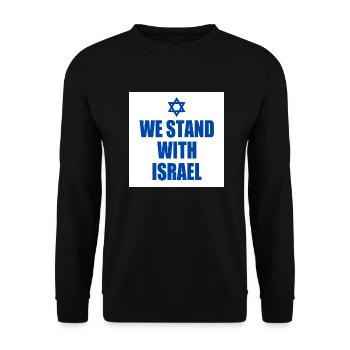We stand with israel - Sweat-shirt Unisexe - noir - Devant - Alina (178cm) & Michal (187cm)