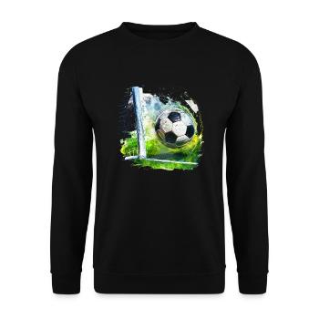 Le football, une passion qui unit - Sweat-shirt Unisexe - noir - Devant - Alina (178cm) & Michal (187cm)