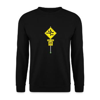Fourchette - Sweat-shirt Unisexe - noir - Devant - Alina (178cm) & Michal (187cm)