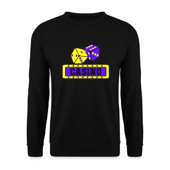 Dice Casino - Unisex Sweatshirt - black - Front - Alina (178cm) & Michal (187cm)
