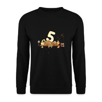 5th Anniversary Construction Site - Unisex Sweatshirt - black - Front - Alina (178cm) & Michal (187cm)