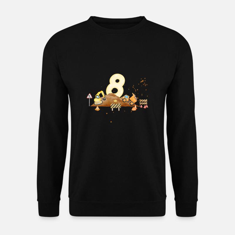 8th Anniversary Construction Site - Unisex Sweatshirt - black