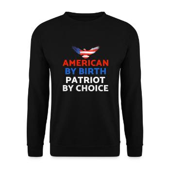 Américain de naissance, patriote par choix - Sweat-shirt Unisexe - noir - Devant - Alina (178cm) & Michal (187cm)