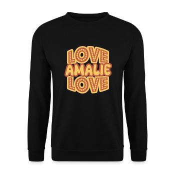 Cadeau pour Amalie - Sweat-shirt Unisexe - noir - Devant - Alina (178cm) & Michal (187cm)