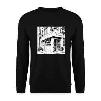 Haus Laden Manga - Unisex Pullover - Schwarz - Vorne - Alina (178cm) & Michal (187cm)